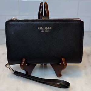 Kate Spade Black Leather Wristlet